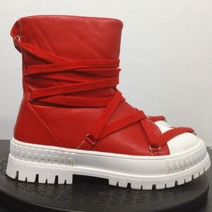 Liliana Red Womens 8 Platform Chucky High Sneaker Boots Grunge Streetwear